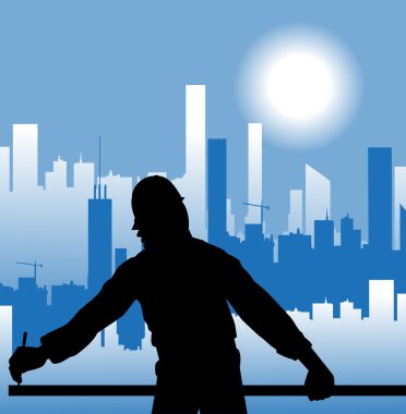 Çalışan işçi ve şehir