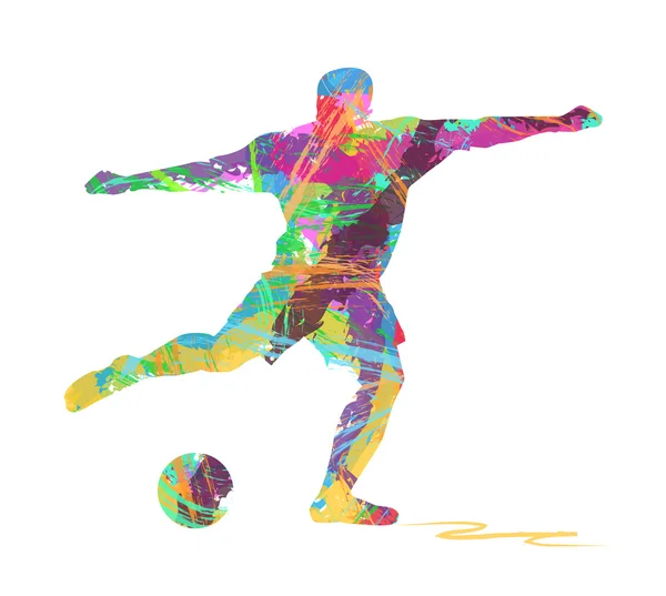Jogador de futebol abstrac Ilustração De Bancos De Imagens