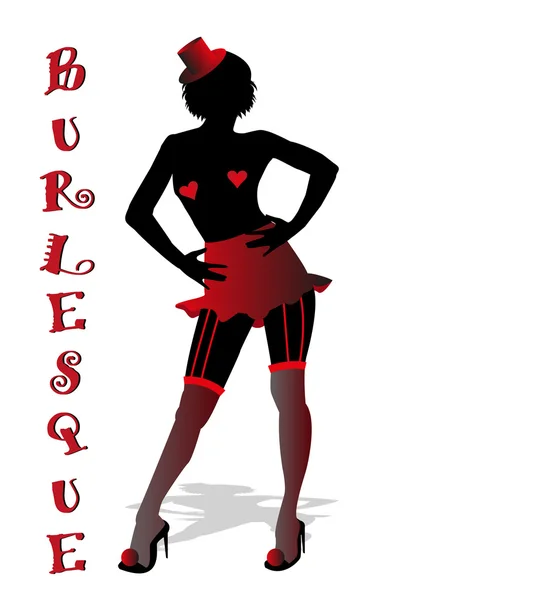 Burlesque dansçı silüeti