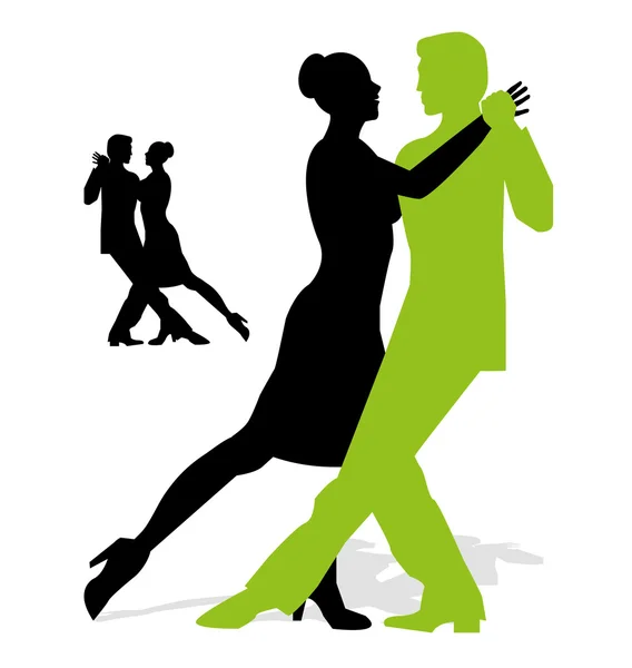 Sziluettjét Tango — Stock Vector