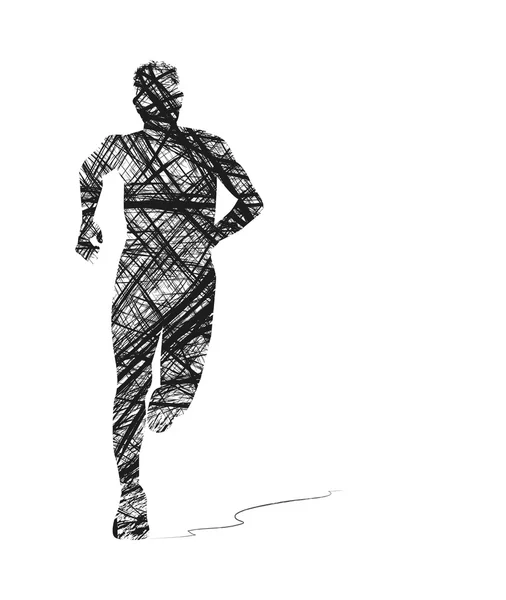 Hombre corriendo — Vector de stock