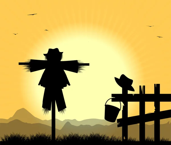 Scarecrows — Stock Vector