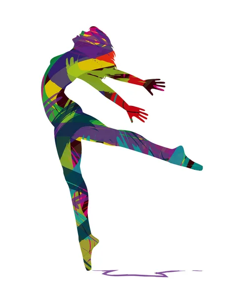 Bailarina abstracta — Vector de stock