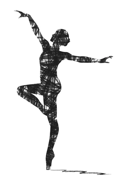 Danseuse abstraite — Image vectorielle