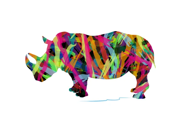 Rinoceronte abstracto — Vector de stock