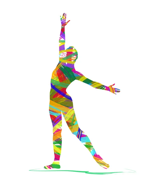 Bir dansçının silueti.