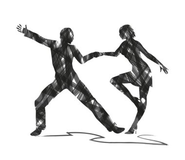 Bir dansçı silüeti