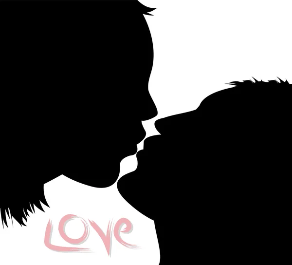 Поцелуйная пара — стоковый вектор