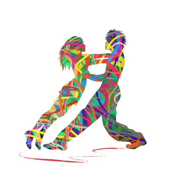 dansçıların siluet vektör