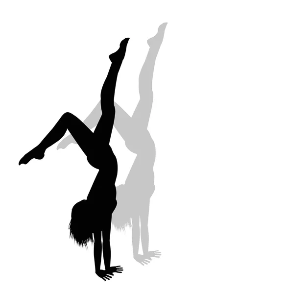 Silhouette de danseuse — Image vectorielle