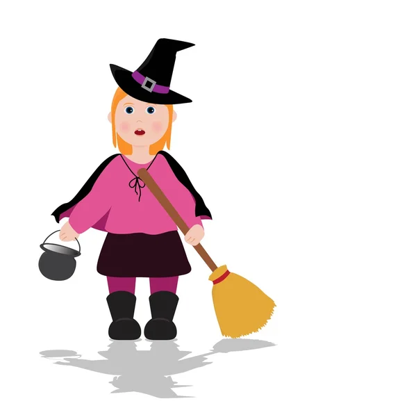 Witch for halloween — Stock Vector