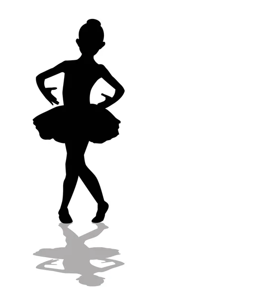 Kleine Ballerina-Silhouette — Stockvektor