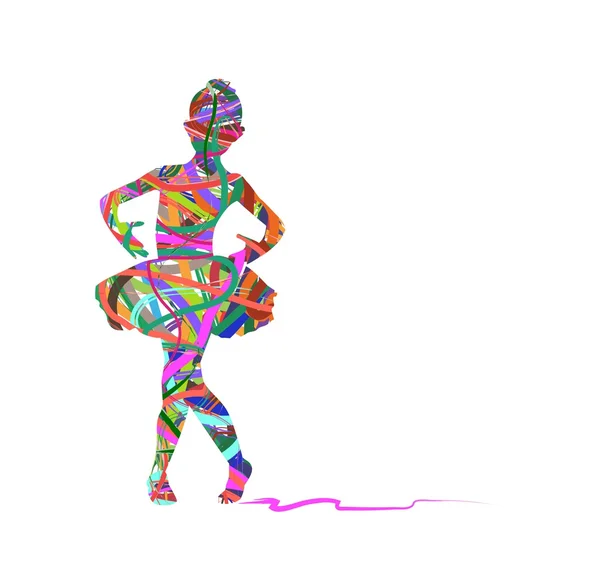 Petite silhouette de ballerine — Image vectorielle