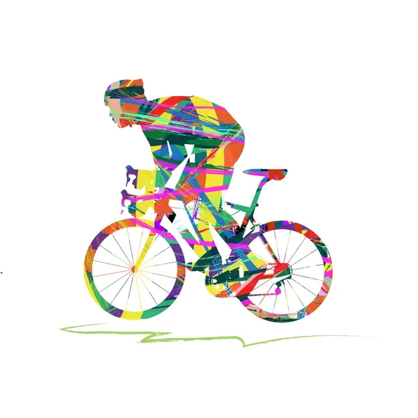 Vector ciclista abstracto — Vector de stock