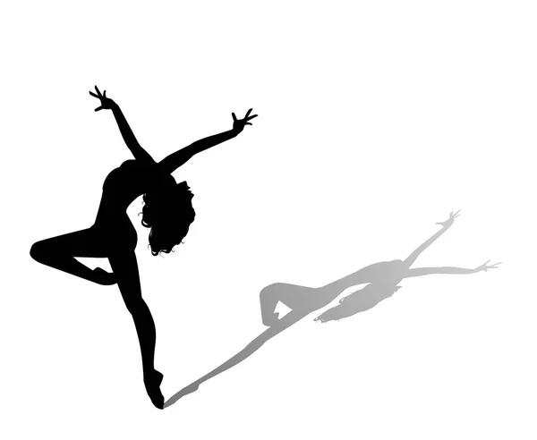 Векторный силуэт танцора — стоковый вектор
