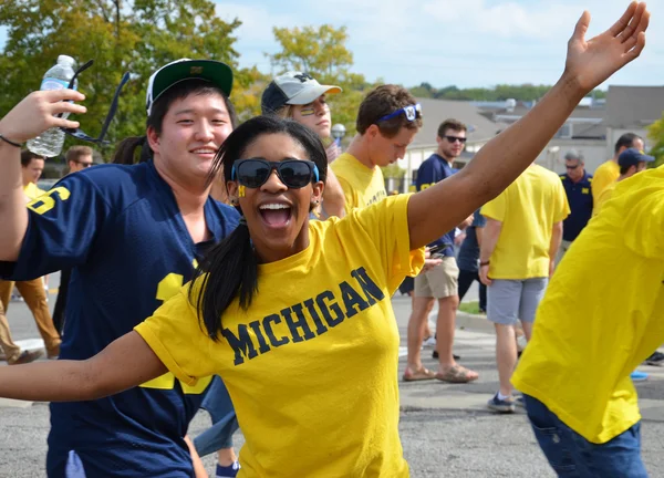 Michigan Fãs de futebol — Fotografia de Stock