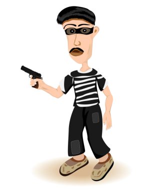 Silahlı bir adamın resmi.