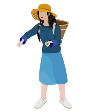 Tarımcı vektör illüstrasyon tasarımı