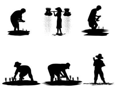 Çiftçilerin vektör çizimi