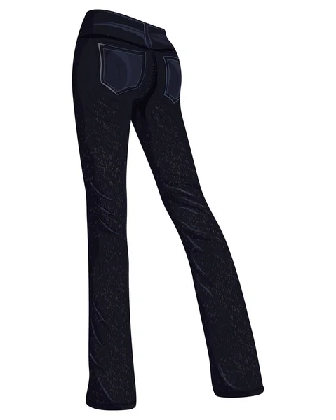 Jeans Terisolasi Pada Desain Vektor Latar Belakang Putih - Stok Vektor