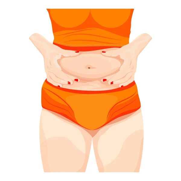 Belly Woman Vector Design — Stock Vector