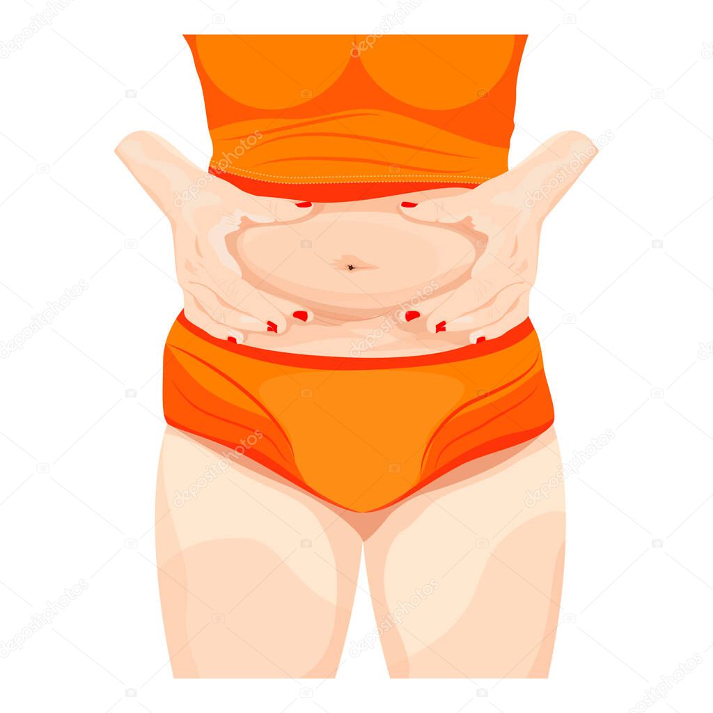 the belly woman vector design