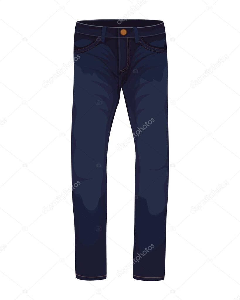 isolated jean on white background vector design