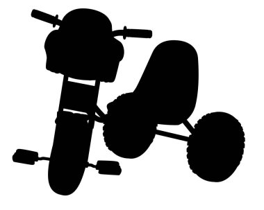 Beyaz arka planda bir bisikletin silüeti