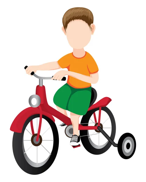 Хлопчик Велосипедом Парку — стоковий вектор