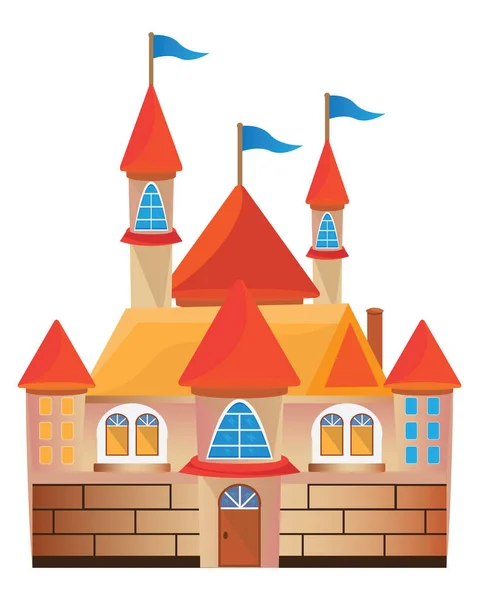 Illustration Vectorielle Une Icône Château — Image vectorielle