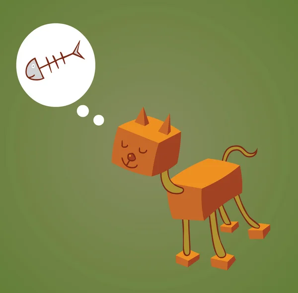 Gato robótico uno — Vector de stock