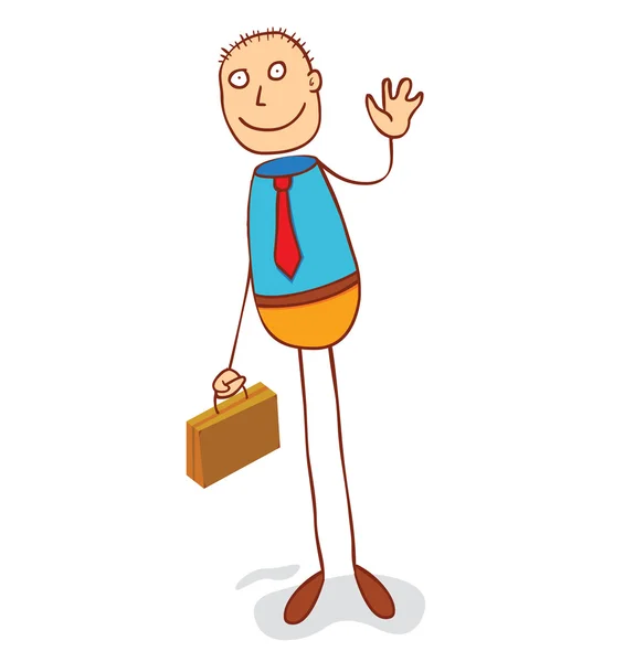 A man with suitcase — Stock Vector
