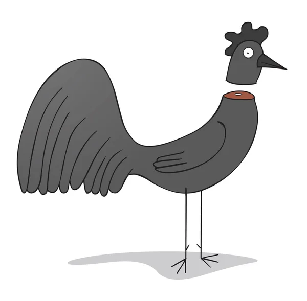 Black chicken — Stock Vector