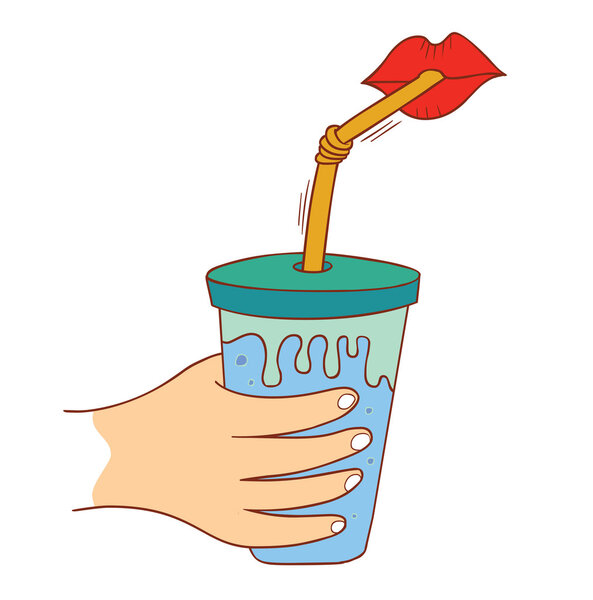 пить чашку сока
