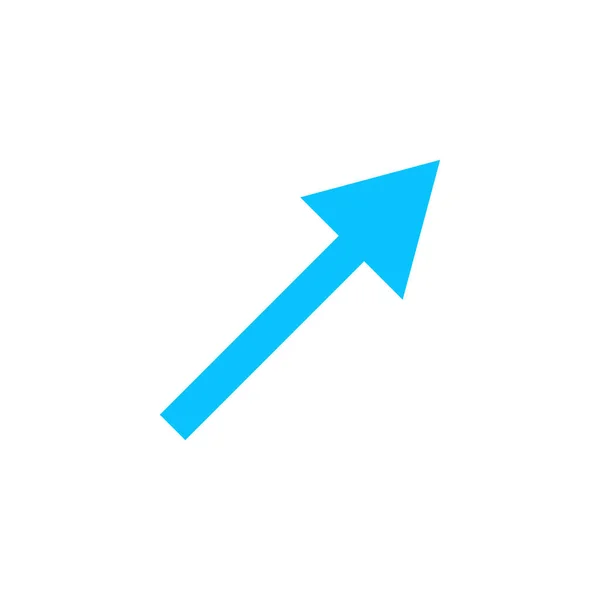 Icona Freccia Piatta Pittogramma Blu Sfondo Bianco Simbolo Dell Illustrazione — Vettoriale Stock