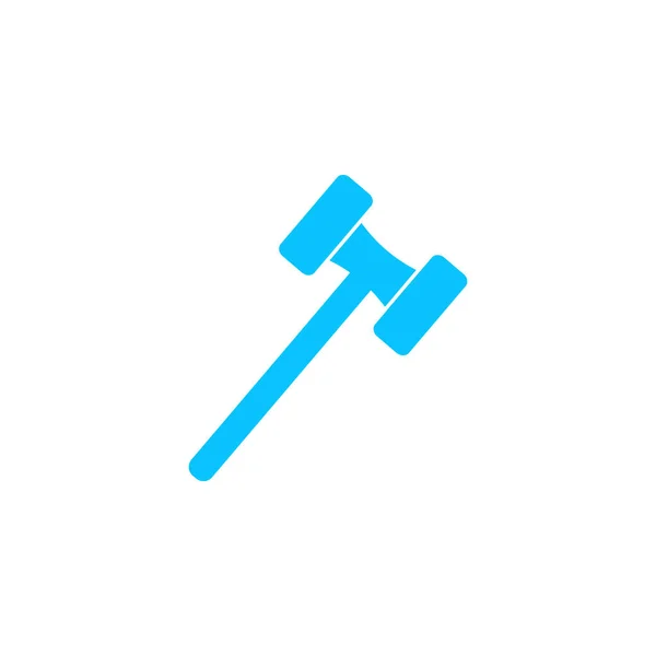 Schlägel Symbol Flach Blaues Piktogramm Auf Weißem Hintergrund Vektorillustration Symbol — Stockvektor