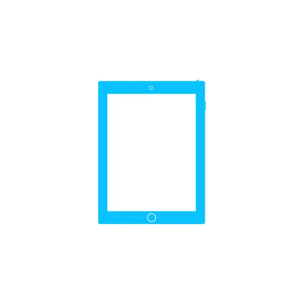 Icône Tablette Plate Pictogramme Bleu Sur Fond Blanc Illustration Vectorielle — Image vectorielle