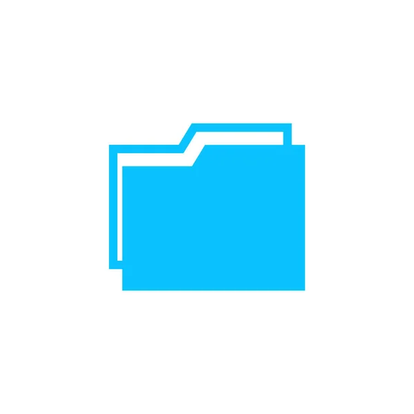 Ikona Složky Plochá Modrý Piktogram Bílém Pozadí Symbol Vektorové Ilustrace — Stockový vektor