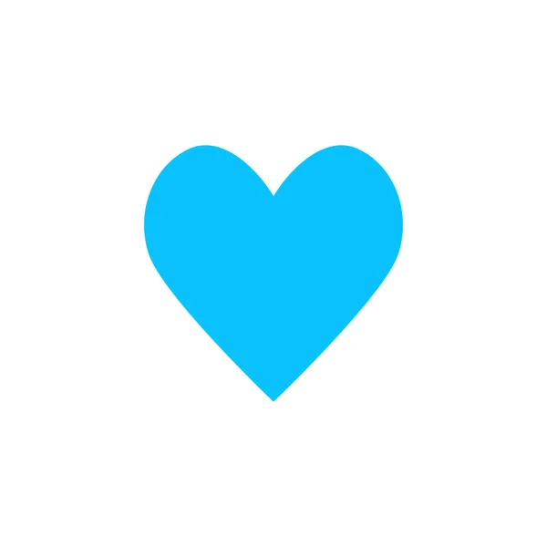 Καρδιά Εικονίδιο Επίπεδη Μπλε Εικονόγραμμα Λευκό Φόντο Σύμβολο Διανυσματικής Απεικόνισης — Διανυσματικό Αρχείο