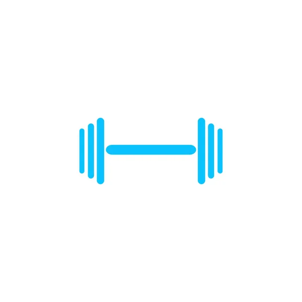 Barbell Ikon Lapos Kék Piktogram Fehér Háttérrel Vektor Illusztrációs Jele — Stock Vector