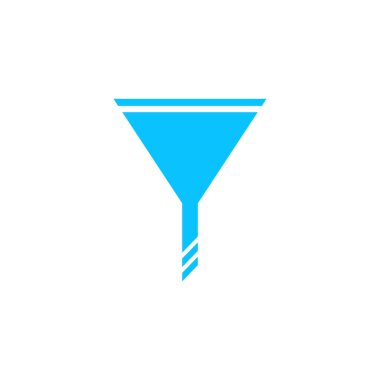 Huni simgesi düz. Beyaz arka planda mavi resim. Vektör illüstrasyon sembolü