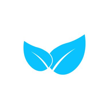 Simgeyi düz bırakır. Beyaz arka planda mavi resim. Vektör illüstrasyon sembolü