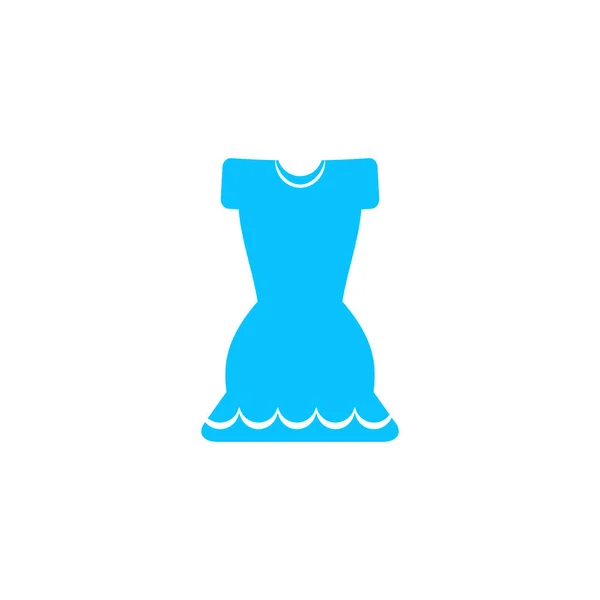Ikona Šatů Plochá Modrý Piktogram Bílém Pozadí Symbol Vektorové Ilustrace — Stockový vektor