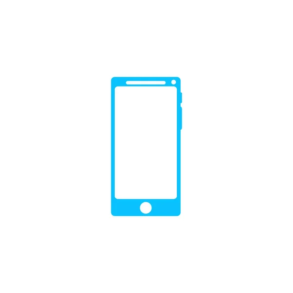 Icône Smartfon Plate Pictogramme Bleu Sur Fond Blanc Illustration Vectorielle — Image vectorielle