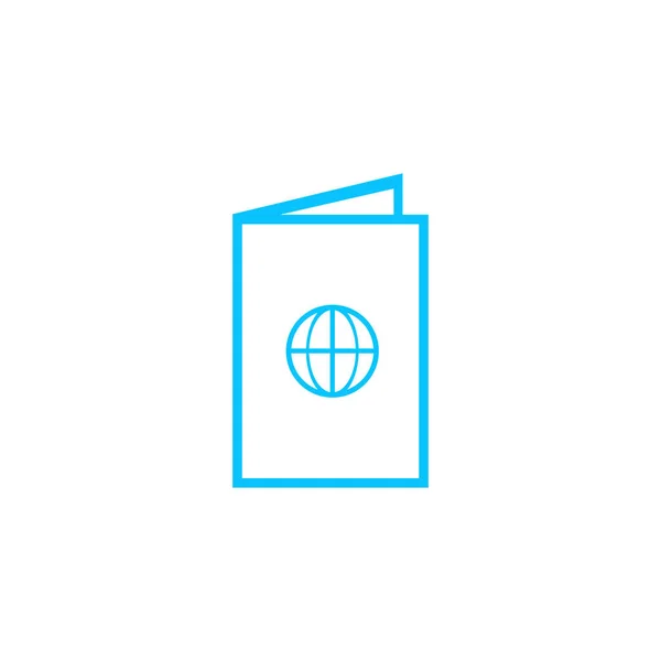 Ikona Pasu Plochá Modrý Piktogram Bílém Pozadí Symbol Vektorové Ilustrace — Stockový vektor
