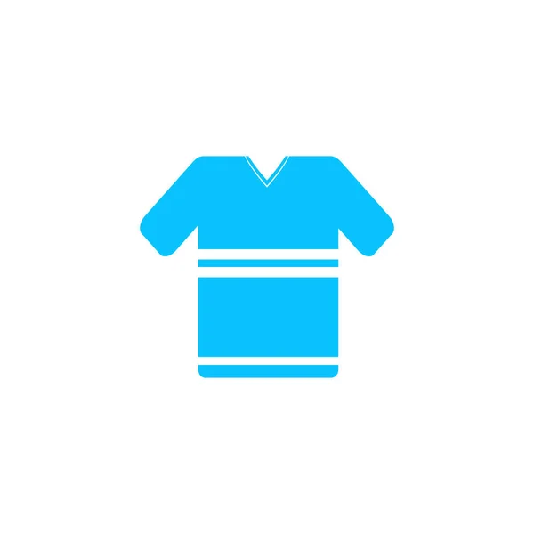 Shirt Icon Flat Blue Pictogram White Background Vector Illustration Symbol — Stock Vector