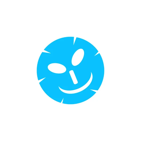 Kosmetische Maske Symbol Flach Blaues Piktogramm Auf Weißem Hintergrund Vektorillustration — Stockvektor