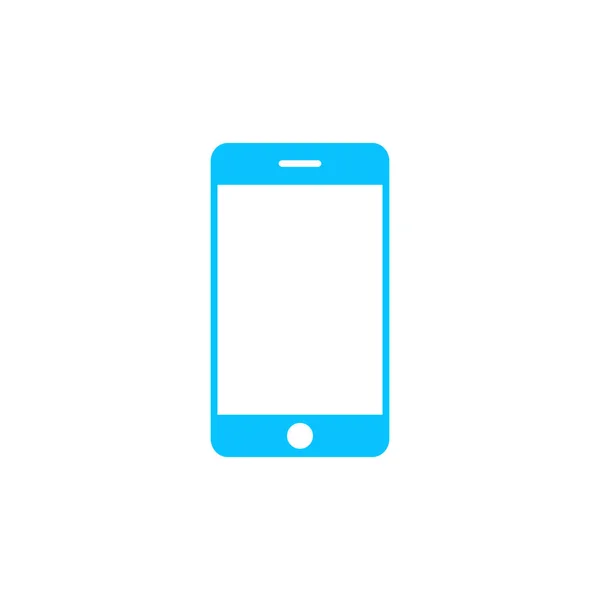 Icône Téléphone Portable Plat Pictogramme Bleu Sur Fond Blanc Illustration — Image vectorielle