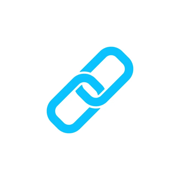 Kettensymbol Flach Blaues Piktogramm Auf Weißem Hintergrund Vektorillustration Symbol — Stockvektor