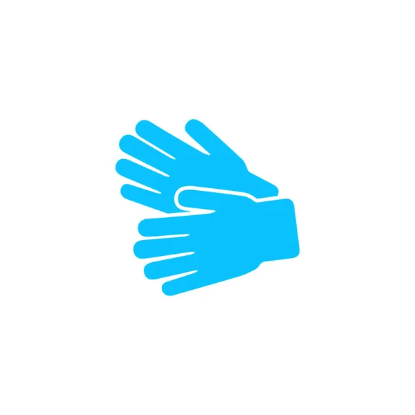 Garden Gloves Icon Flat Blue Pictogram White Background Vector Illustration — Stock Vector